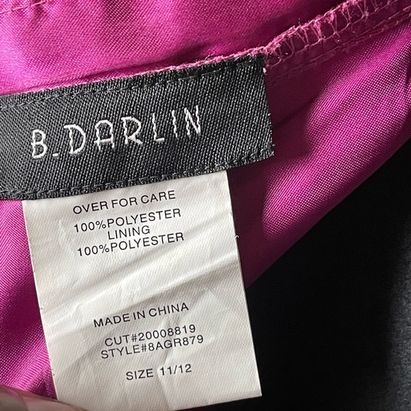 B. Darlin Women's Open Back Full Length Maxi Prom/Evening Dress Size 11/12 - Picture 8 of 8